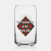 Clan MacDuff Crest over Tartan Blikvorm Glas (Achterkant)
