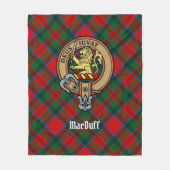 Clan MacDuff Crest over Tartan Fleece Deken (Voorkant)