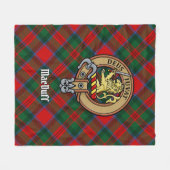 Clan MacDuff Crest over Tartan Fleece Deken (Voorkant (Horizontaal))