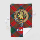 Clan MacDuff Crest over Tartan Golfhanddoek (Insitu)