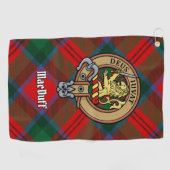 Clan MacDuff Crest over Tartan Golfhanddoek (Horizontaal)