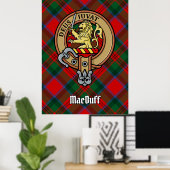 Clan MacDuff Crest over Tartan Poster (Thuiskantoor)
