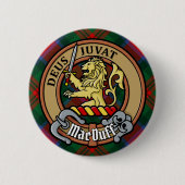 Clan MacDuff Crest over Tartan Ronde Button 5,7 Cm (Voorkant)