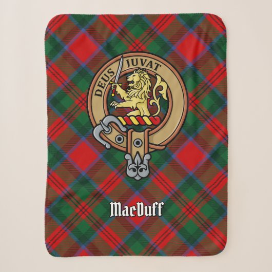 Clan MacDuff Crest over Tartan Sherpa Deken (Voorkant)