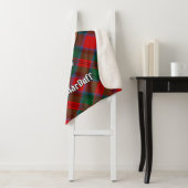 Clan MacDuff Crest over Tartan Sherpa Deken (In situ)
