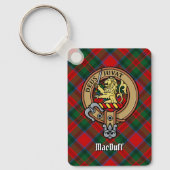 Clan MacDuff Crest over Tartan Sleutelhanger (Voorkant)