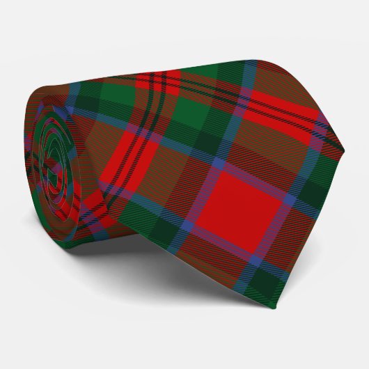 Clan MacDuff Crest over Tartan Stropdas (Opgerold)