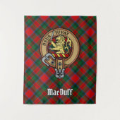 Clan MacDuff Crest over Tartan Tapestry Wandkleed (Voorkant)
