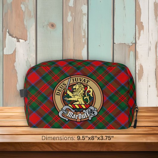 Clan MacDuff Crest over tartan Toilettasje