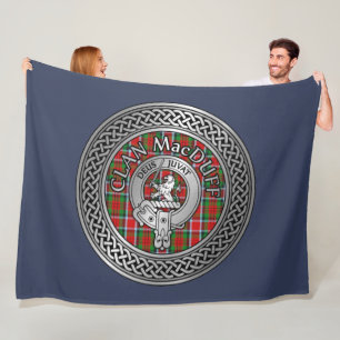Clan MacDuff Crest & Tartan Knot Fleece Deken