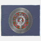 Clan MacDuff Crest & Tartan Knot Fleece Deken (Voorkant (Horizontaal))