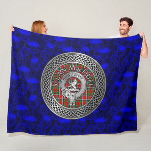 Clan MacDuff Crest & Tartan Knot Fleece Deken