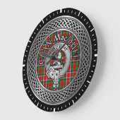 Clan MacDuff Crest & Tartan Knot Grote Klok (Hoek)