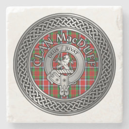 Clan MacDuff Crest & Tartan Knot Stenen Onderzetter