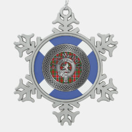 Clan MacDuff Crest & Tartan Knot Tin Sneeuwvlok Ornament