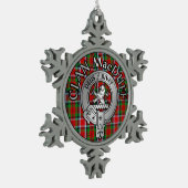 Clan MacDuff Crest & Tartan Tin Sneeuwvlok Ornament (Links)