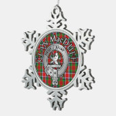 Clan MacDuff Crest & Tartan Tin Sneeuwvlok Ornament (Rechts)