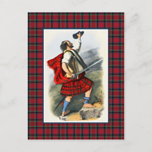 Clan MacDuff  Illustratie Tartan Lijst Briefkaart