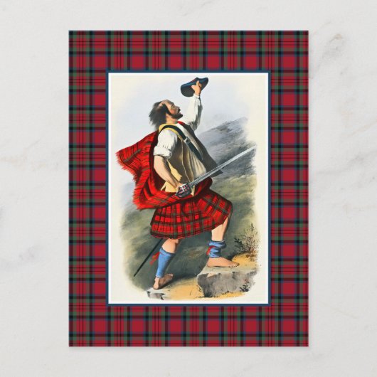 Clan MacDuff  Illustratie Tartan Lijst Briefkaart (Voorkant)
