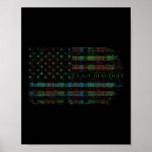 Clan Macduff op jacht naar Schotse Tartan Amerikaa Poster
