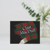 Clan MacDuff Scottish Tartan Paint Brush Briefkaart (Staand voorkant)