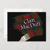 Clan MacDuff Scottish Tartan Paint Brush Briefkaart (Voorkant / Achterkant)