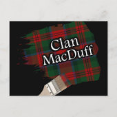 Clan MacDuff Scottish Tartan Paint Brush Briefkaart (Voorkant)