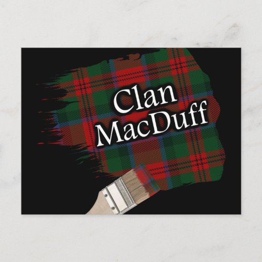 Clan MacDuff Scottish Tartan Paint Brush Briefkaart (Voorkant)