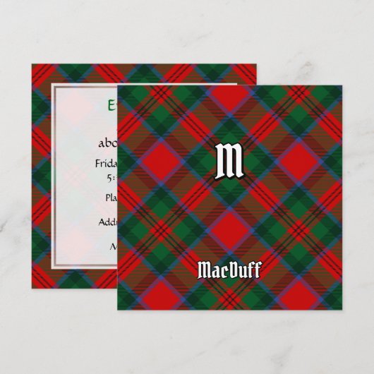 Clan MacDuff Tartan Kaart (Voorkant / Achterkant)