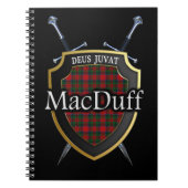 Clan MacDuff Tartan Shield & Swords Notitieboek (Voorkant)