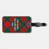 Clan MacDuff Wapen over Tartan Bagagelabel (Achterkant horizontaal)
