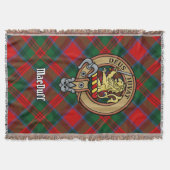 Clan MacDuff Wapen over Tartan Deken (Voorkant)