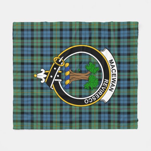 Clan MacEwan Ancient Tartan Pset Fleece Deken (Voorkant (Horizontaal))