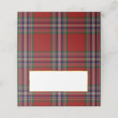 Clan MacFarlane bruiloft gevouwen plaats kaart Plaatskaartje (Buitenkant ongevouwen)