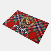 Clan MacFarlane Crest boven Tartan Deurmat (Schuin)