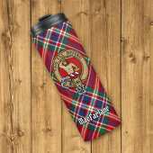 Clan MacFarlane Crest boven Tartan Thermosbeker