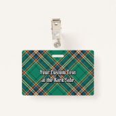 Clan MacFarlane Crest over de oude jacht Tartan Badge (Achterkant met clip)