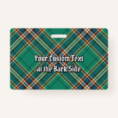 Clan MacFarlane Crest over de oude jacht Tartan Badge (Achterkant)