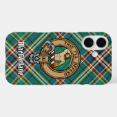 Clan MacFarlane Crest over de oude jacht Tartan Case-Mate iPhone Case (Achterkant (horizontaal))