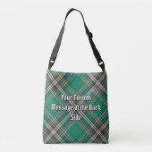 Clan MacFarlane Crest over de oude jacht Tartan Crossbody Tas (Achterkant)