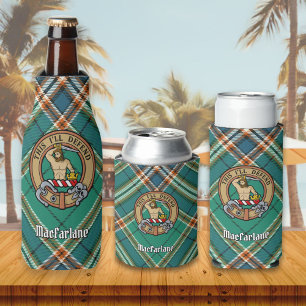 Clan MacFarlane Crest over de oude jacht Tartan Flesjeskoeler