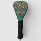 Clan MacFarlane Crest over de oude jacht Tartan Golfheadcover (Voorkant)