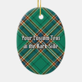 Clan MacFarlane Crest over de oude jacht Tartan Keramisch Ornament (Achterkant)