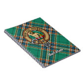 Clan MacFarlane Crest over de oude jacht Tartan Notitieboek (Rechterzijde)