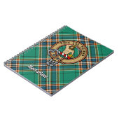 Clan MacFarlane Crest over de oude jacht Tartan Notitieboek (Linkerzijde)