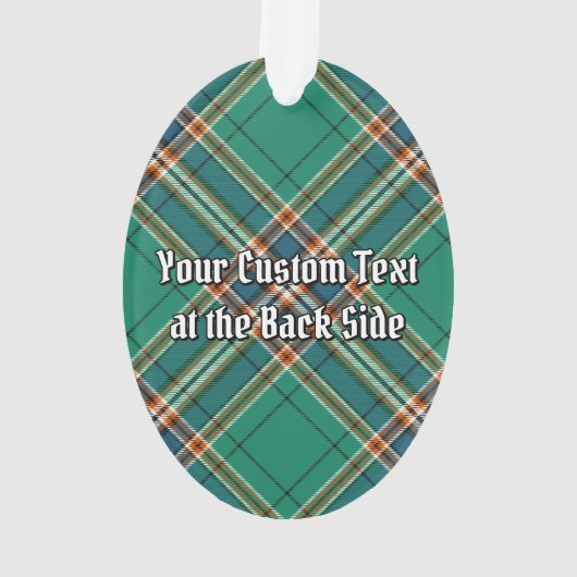 Clan MacFarlane Crest over de oude jacht Tartan Ornament (achterkant)