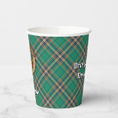 Clan MacFarlane Crest over de oude jacht Tartan Papieren Bekers (Links)