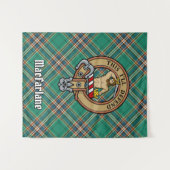 Clan MacFarlane Crest over de oude jacht Tartan Wandkleed (Voorkant (horizontaal))