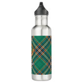 Clan MacFarlane Crest over de oude jacht Tartan Waterfles (Rechts)
