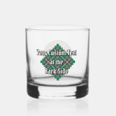 Clan MacFarlane Crest over de oude jacht Tartan Whisky Glas (Achterkant)
